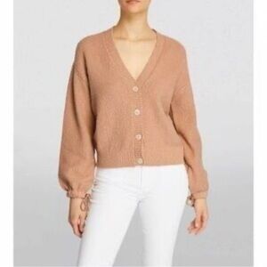 PAIGE Women's Beige Cardigan Sweater